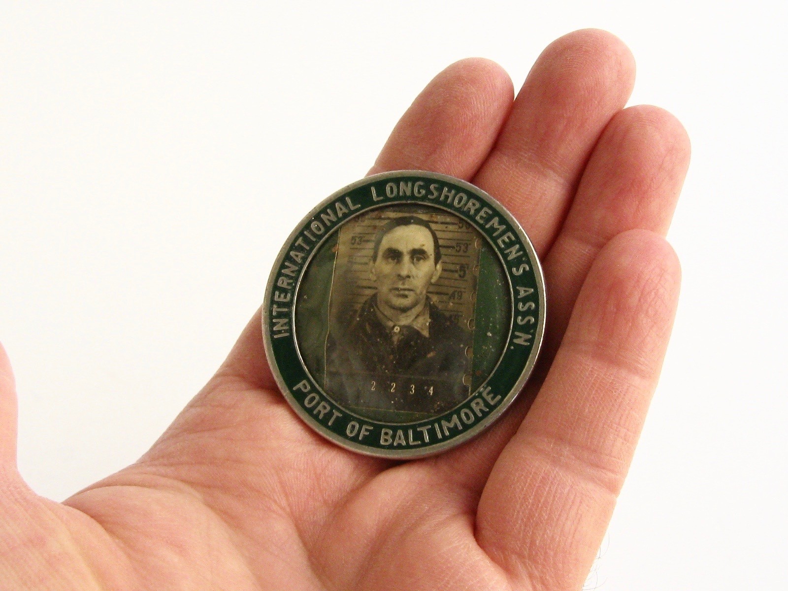 RARE WWII International Longshoremen's Association ILA Port of Baltimore Badge!