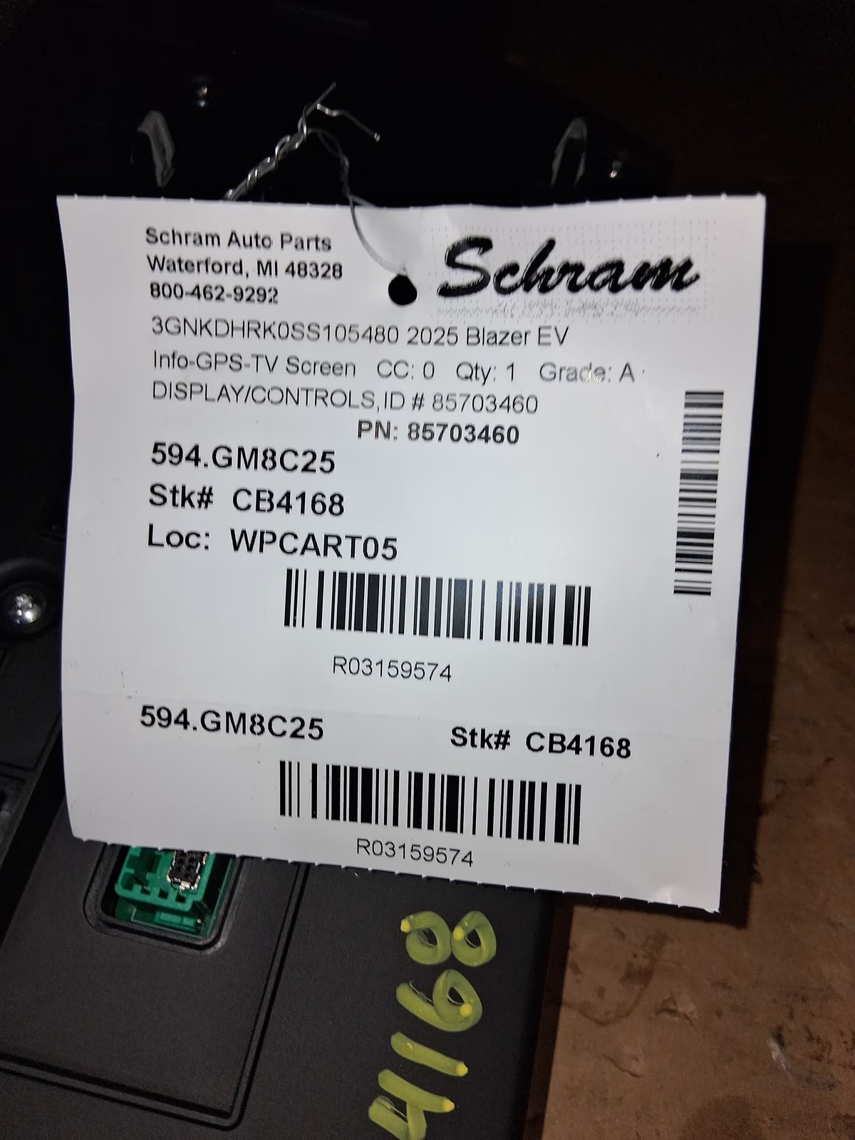 Blazer EV 2025 Info-GPS-TV Screen 3159574