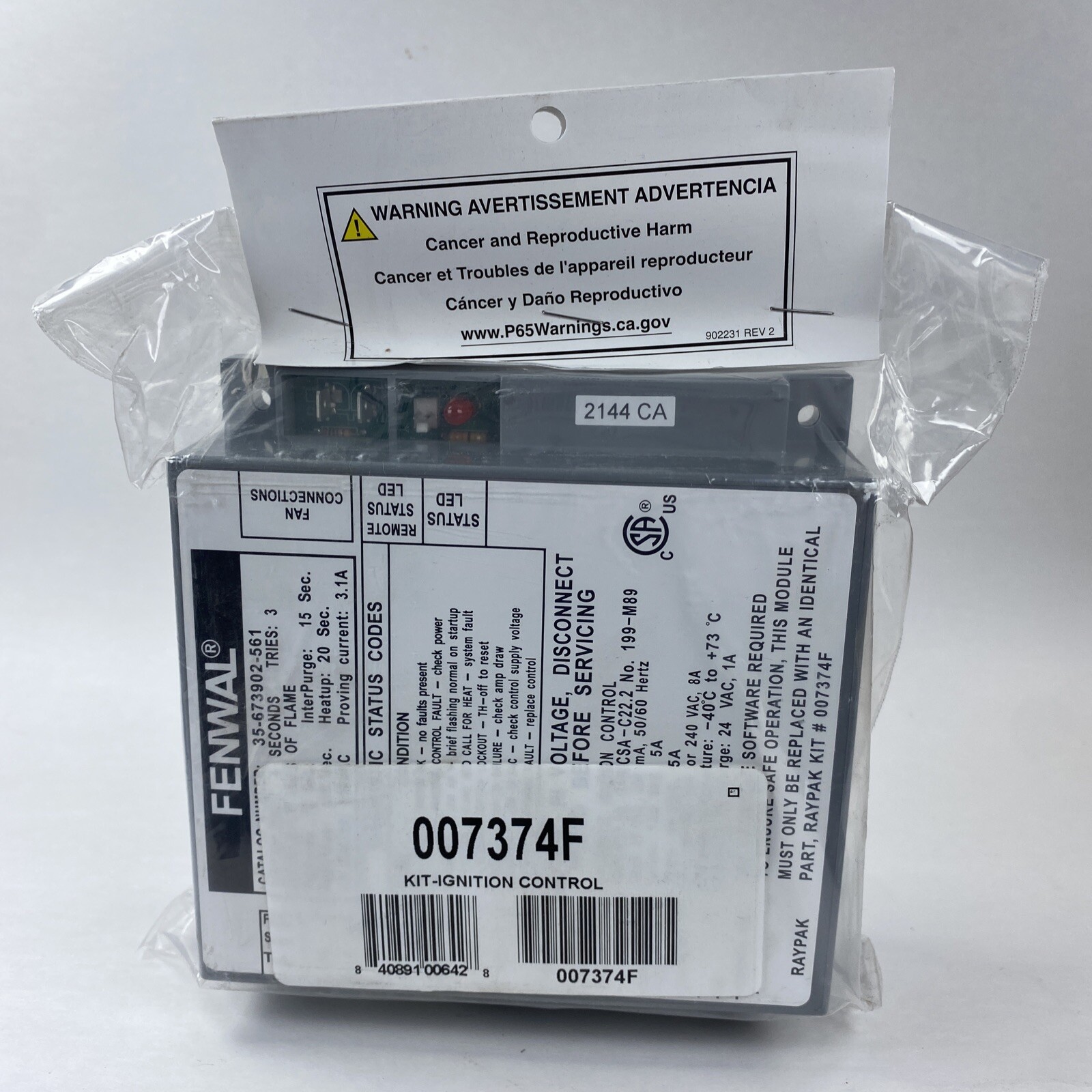 Raypak 007374F - Hsi Module Kit-Ignition Control Brand NIB