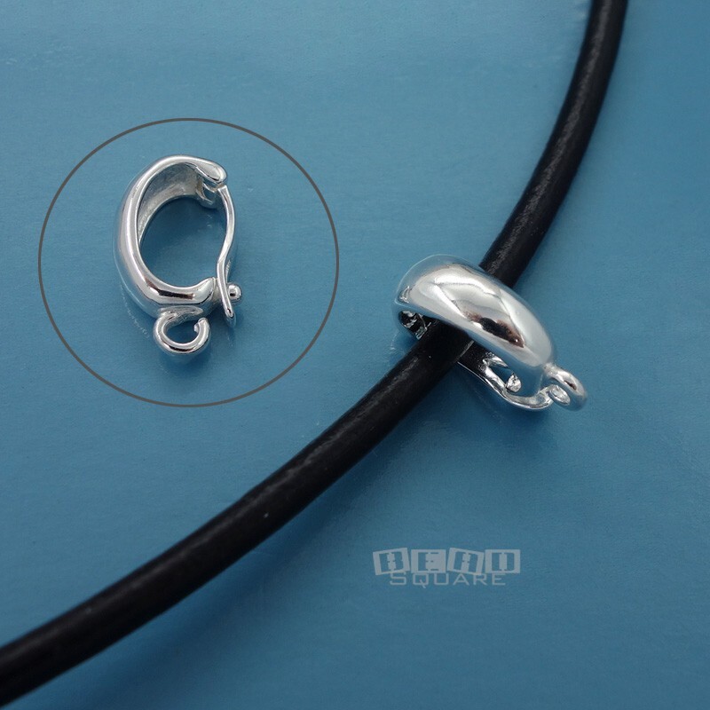 Sterling Silver Hinged Pendant Bail Enhancer Connector w/ Open Loop #33319
