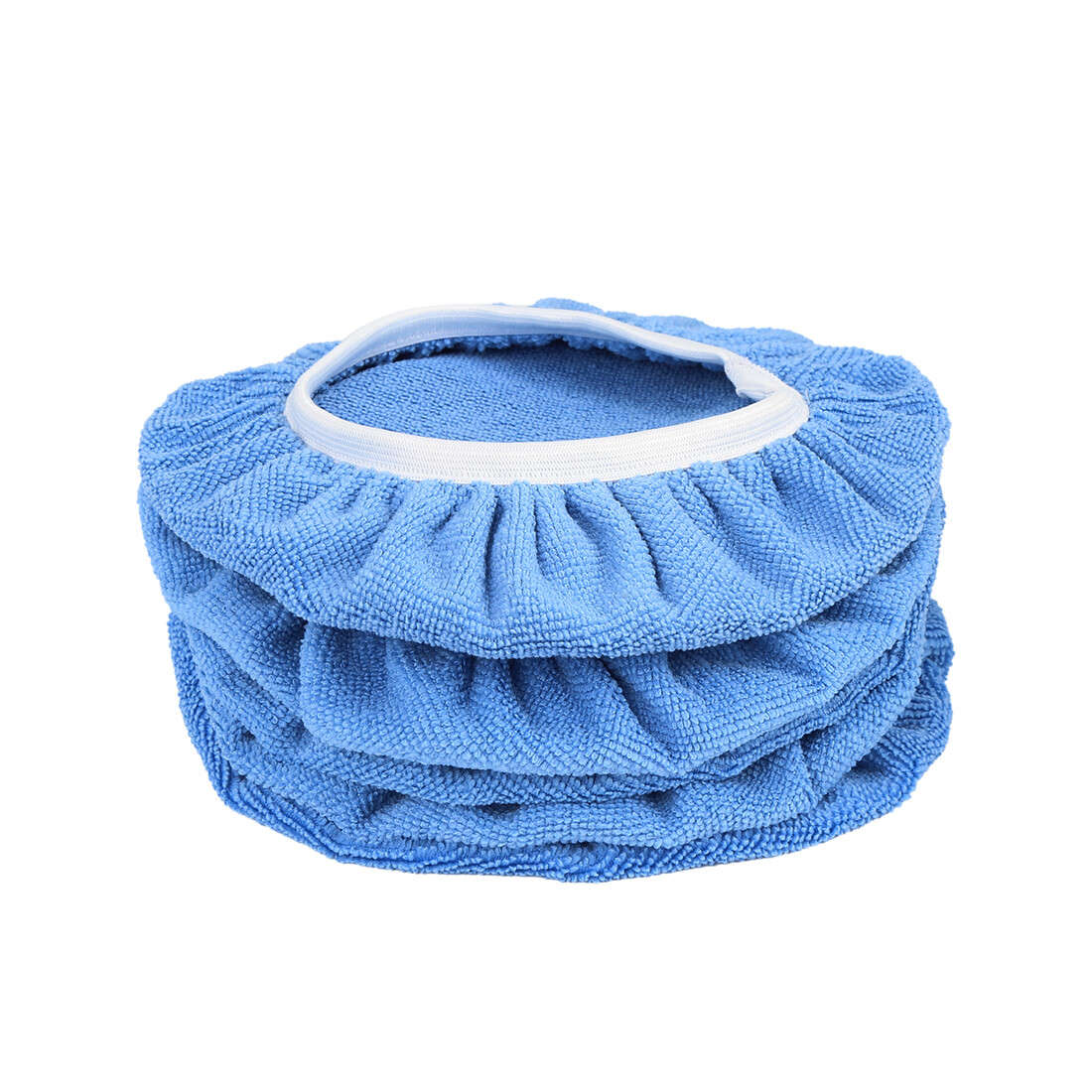 5pcs 9-10 Inch Sky Blue Mircrofiber Car Wax Polishing Bonnet Buffing Pad Cover