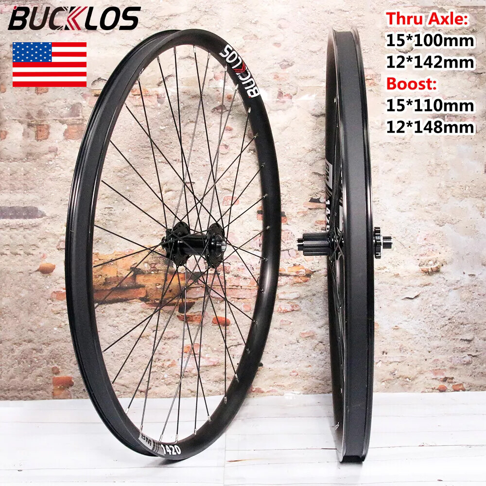 BUCKLOS 27.5/29" MTB Wheelset Disc Aluminum Mountain Bike Wheels Boost/Thru Axle