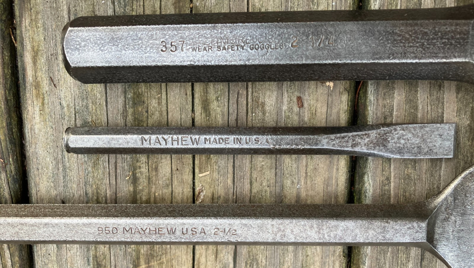 8 Good Vintage USA Stone Chisels