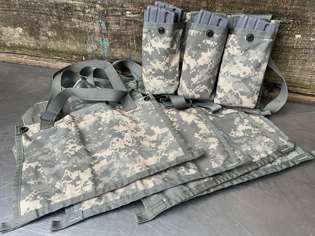 -LOT of 5- Military 6 Magazine Bandoleer MOLLE II Mag Ammunition Pouch w/ Strap