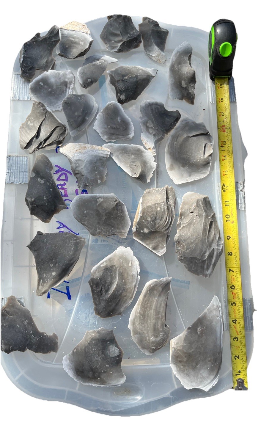 High Quality Heat Treated Georgetown Blue Flint Knapping (Big Spalls!!) 3 Pounds