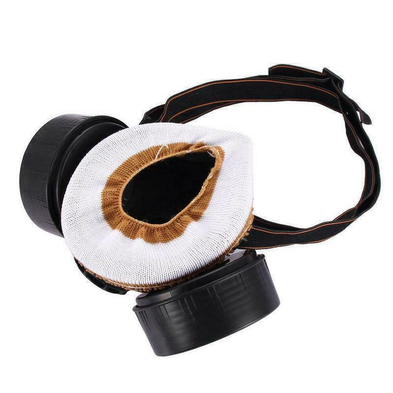 Emergency Survival Safety Respiratory Gas Mask Goggles &2 Dual Protection Filter
