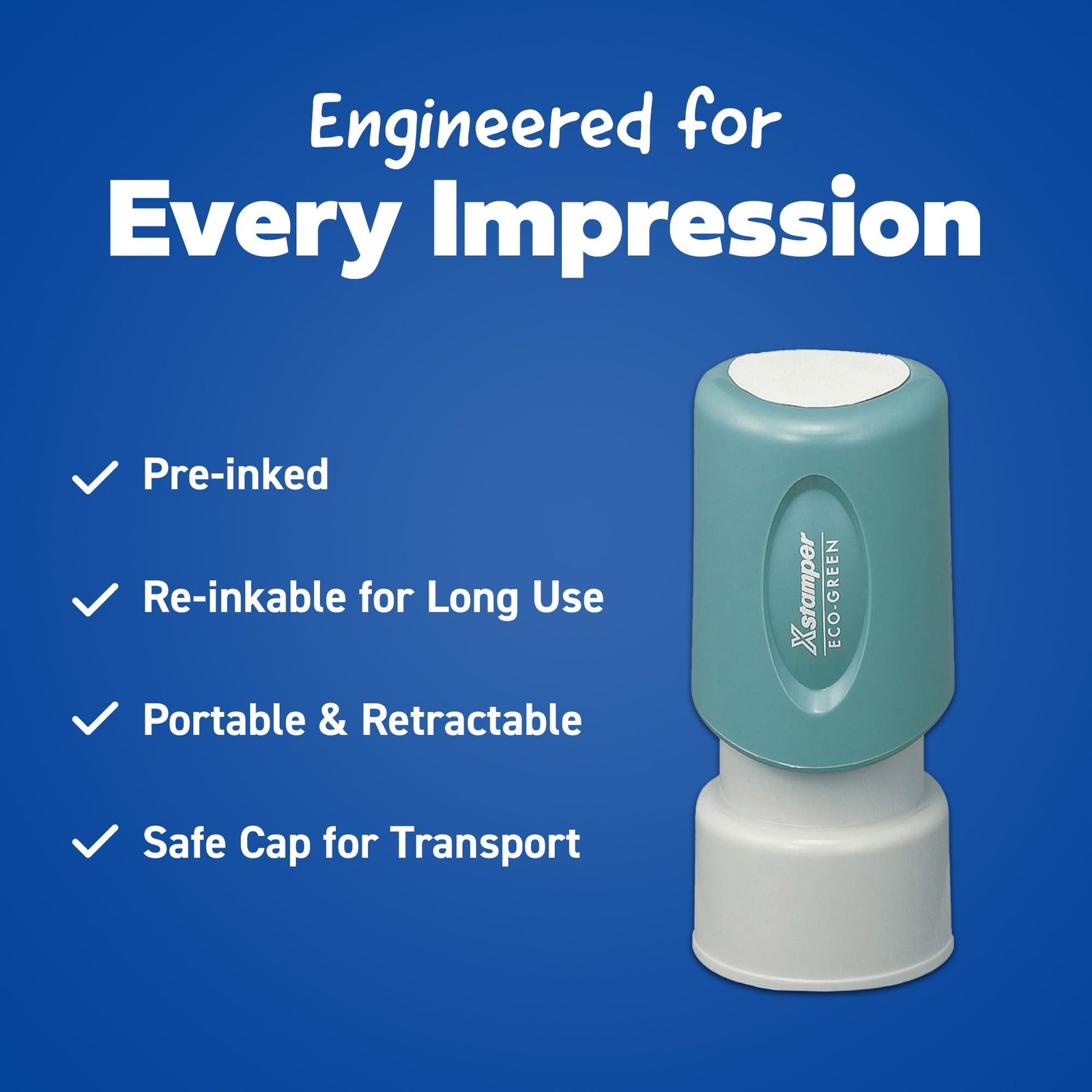 Shachihata R One-Color Specialty Stamp, Round, Entered, Red 11418