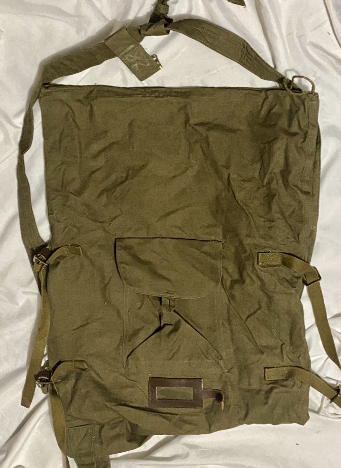 Genuine Soviet Russian Red Army Soldier Canvas Backpack Rucksack Veshmeshok USSR