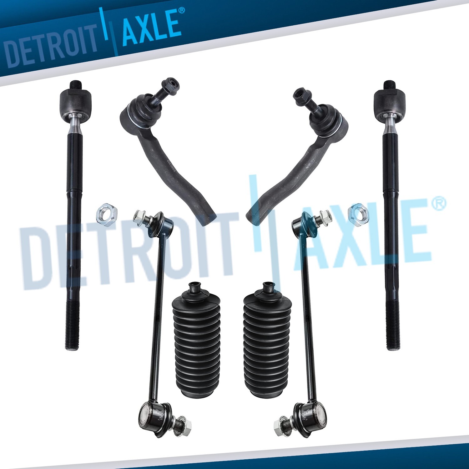 8pc Front Sway Bar Links Inner Outer Tie Rod Ends Kit for 2004-2009 Toyota Prius