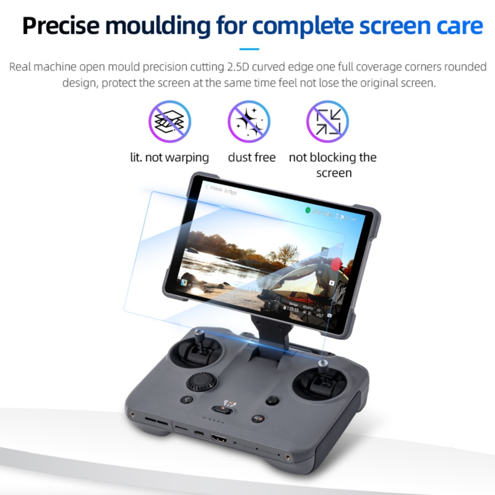 AR Enhanced Anti-Retlective Tempered Film for DJI RC Pro 2 Remote Controller