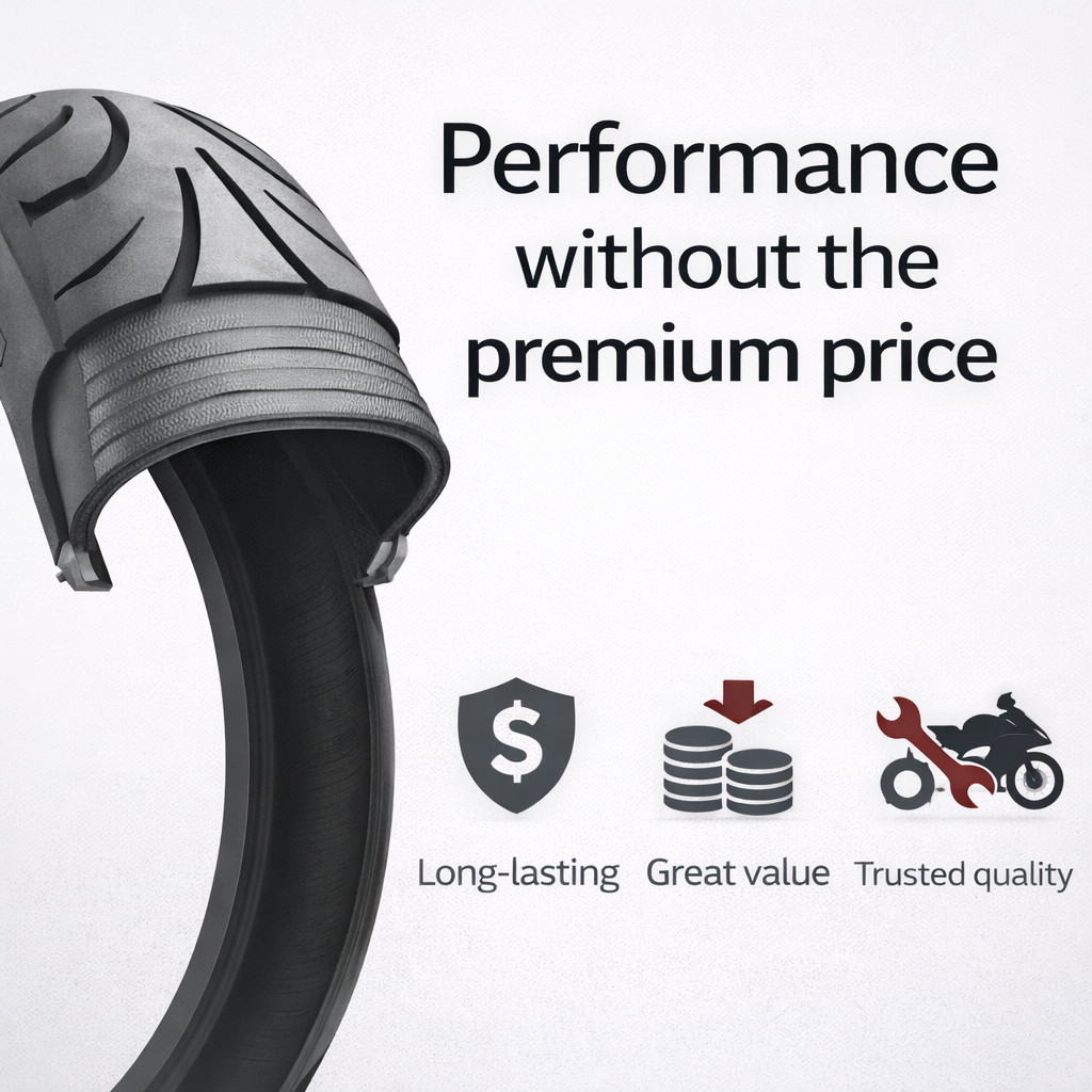 Roadmax Diablo 150/60-17 + 120/70-17 (75H) Motorcycle Tire SET (Front + Rear)