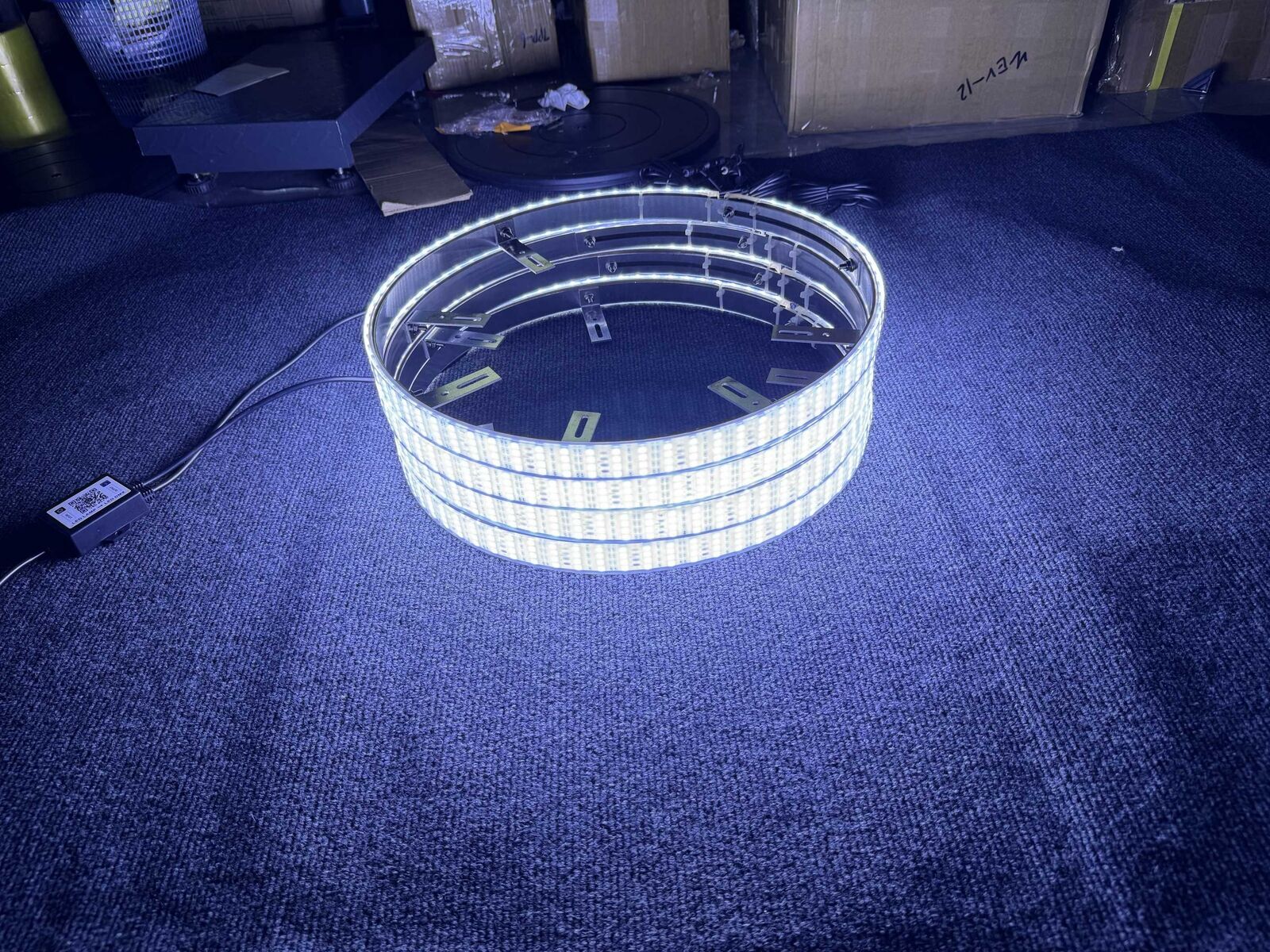 4PCS Quad Row Brightest 17.5" Wheel Rings Lights illuminated Strobe White LEDs
