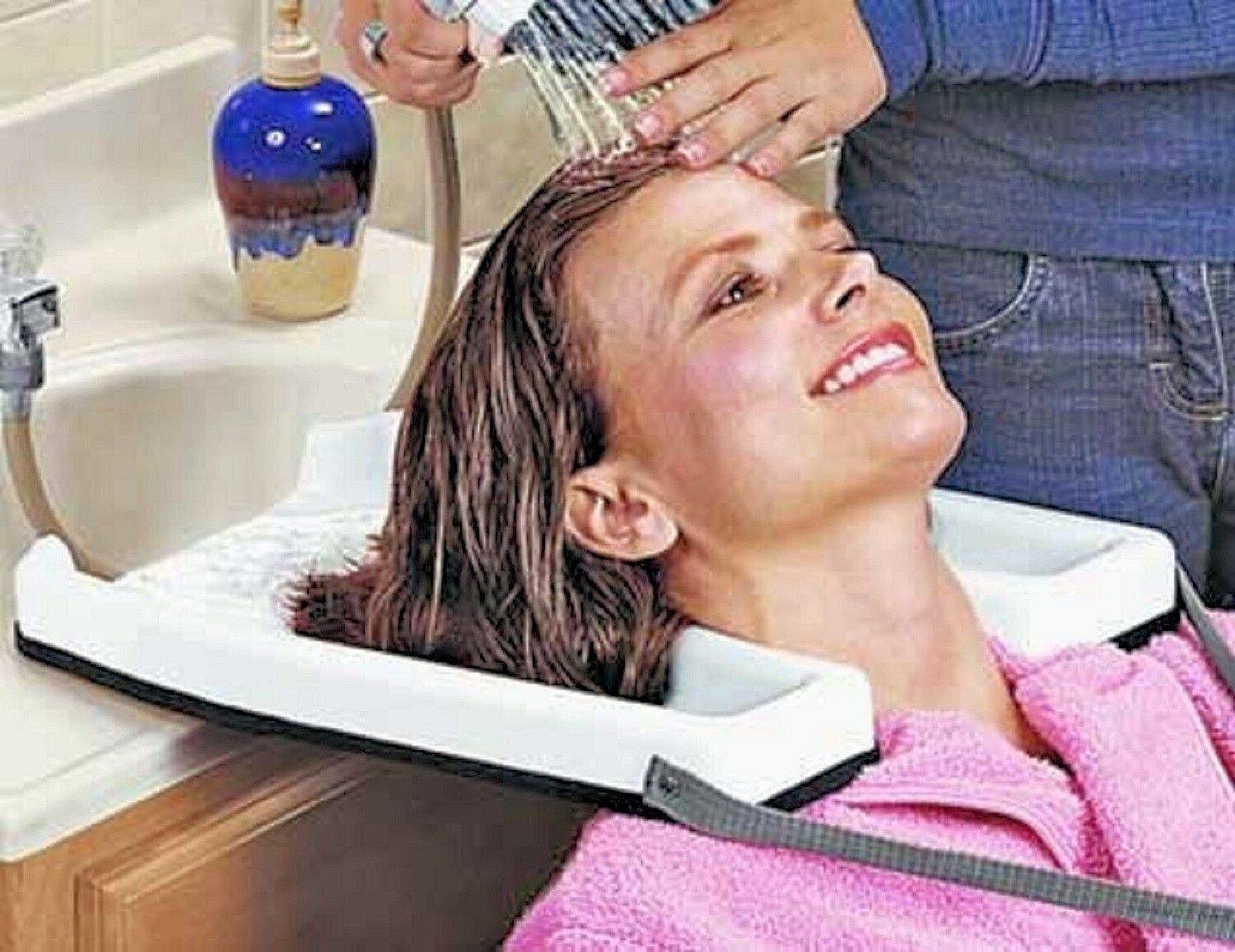 Safety Contoured portable salon home Shampoo hair washing sink tub tray NEW