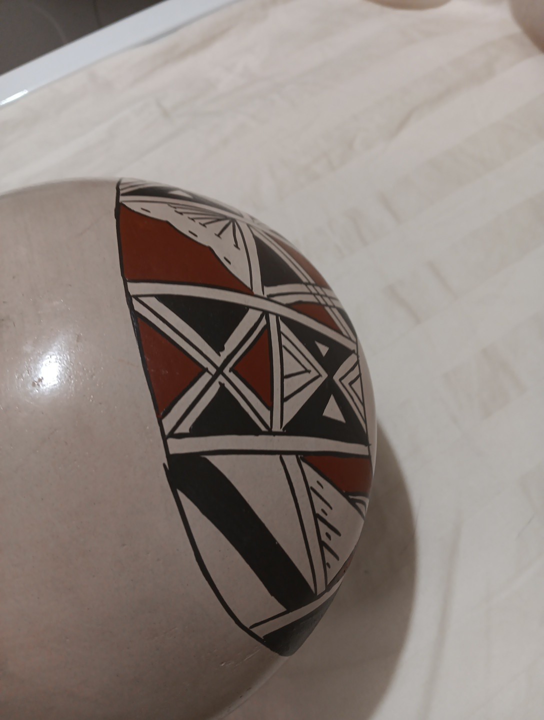 Native American Pottery SeedBowl Vintage Polychrome Southwestern Style