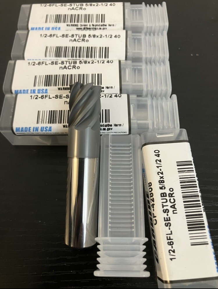 1/2-6FL Carbide .02 Cr End Mill