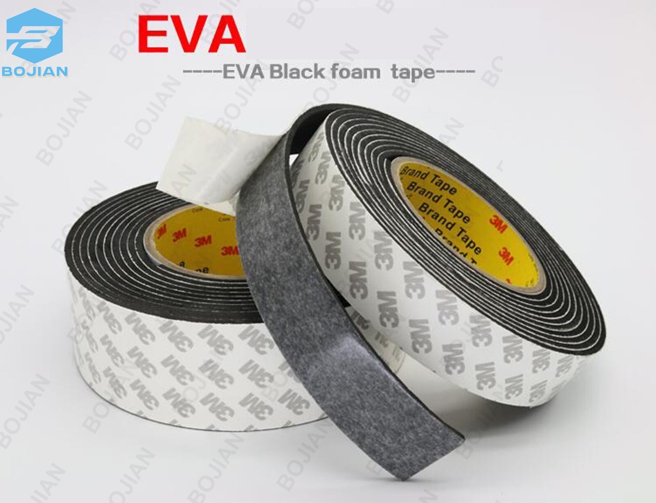 Eva Foam Adhesive Tape Single Sided 1, 2, 3, 5mm Thick Black Shockproof seal 3M
