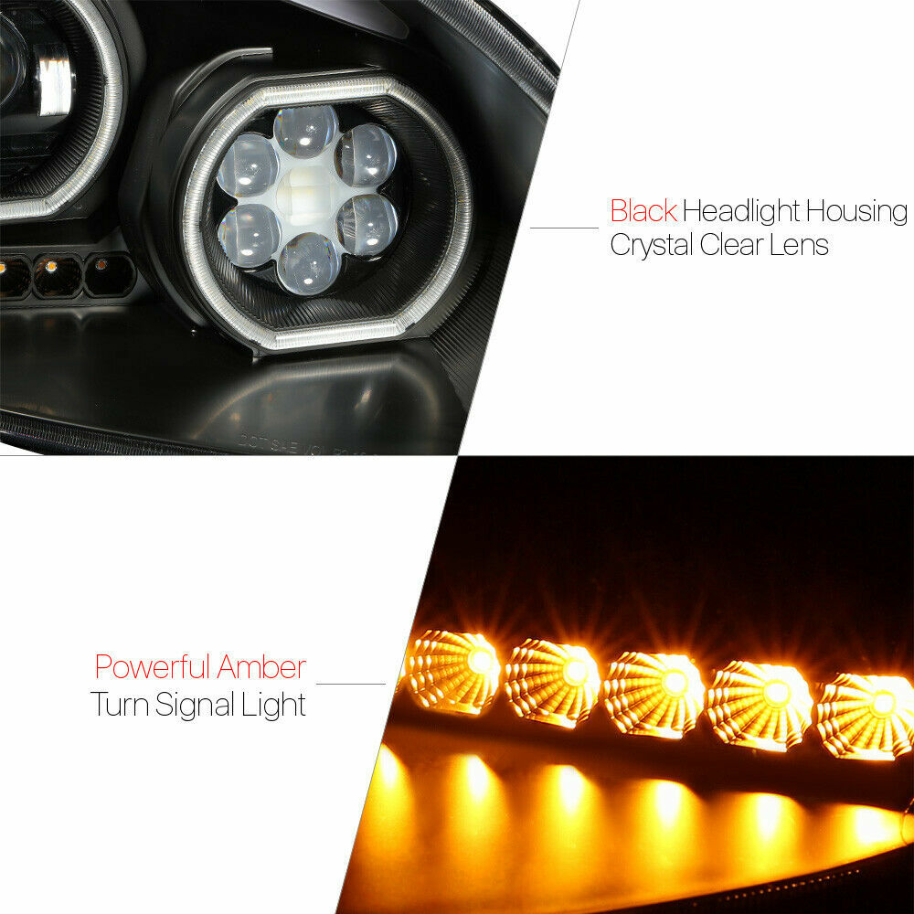 FREIGHTLINER CASCADIA 08-17 FULL LED HEADLIGHT BLACK PAIR (DRIVER & PASSENGER)