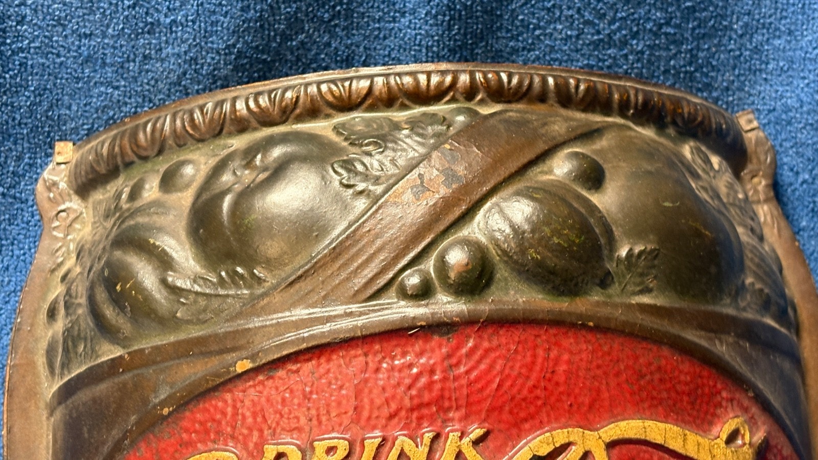 Coca Cola Original Wall Pocket Sconce Scarce Coke c.1925 Advertising Wall Sign