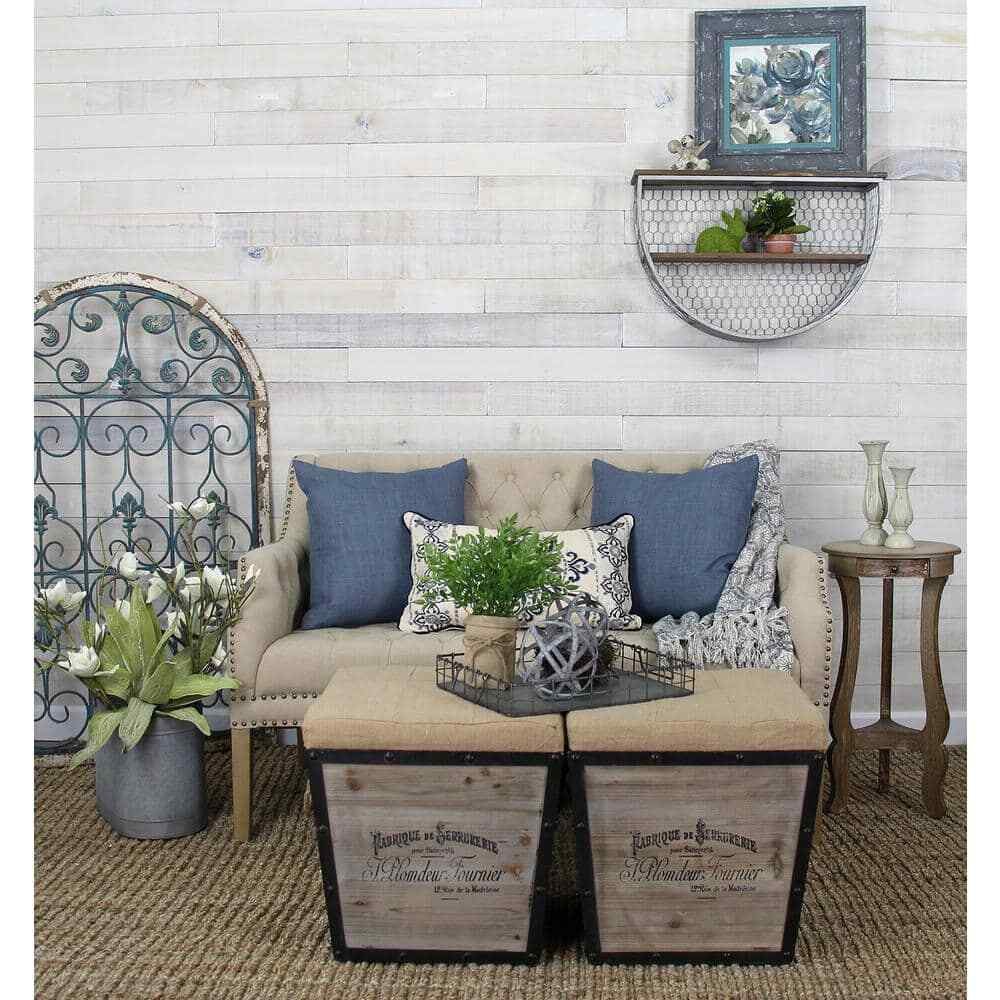 Weaber 1/2 In. X 4 In. X 4 Ft. White Wash Weathered Hardwood Board (8-Piece)