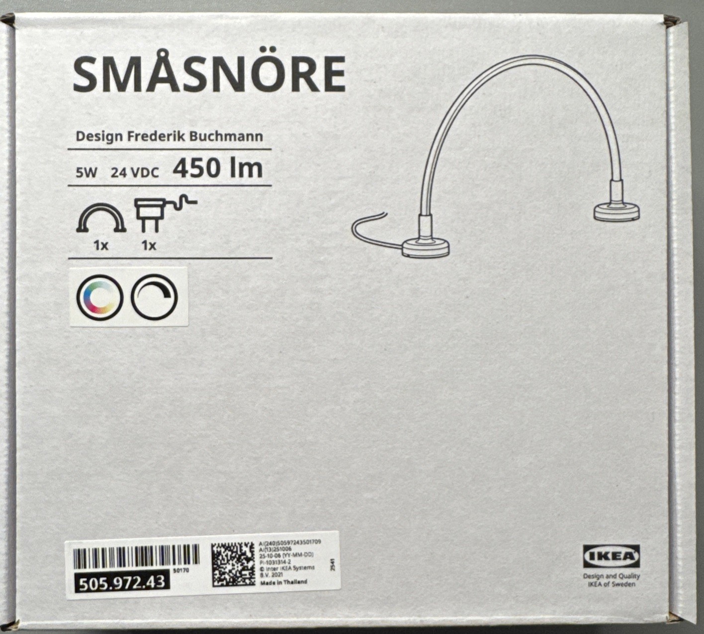 IKEA SMÅSNÖRE LED Decorative Lighting Dimmable Adjustable Table Lamp New In Box