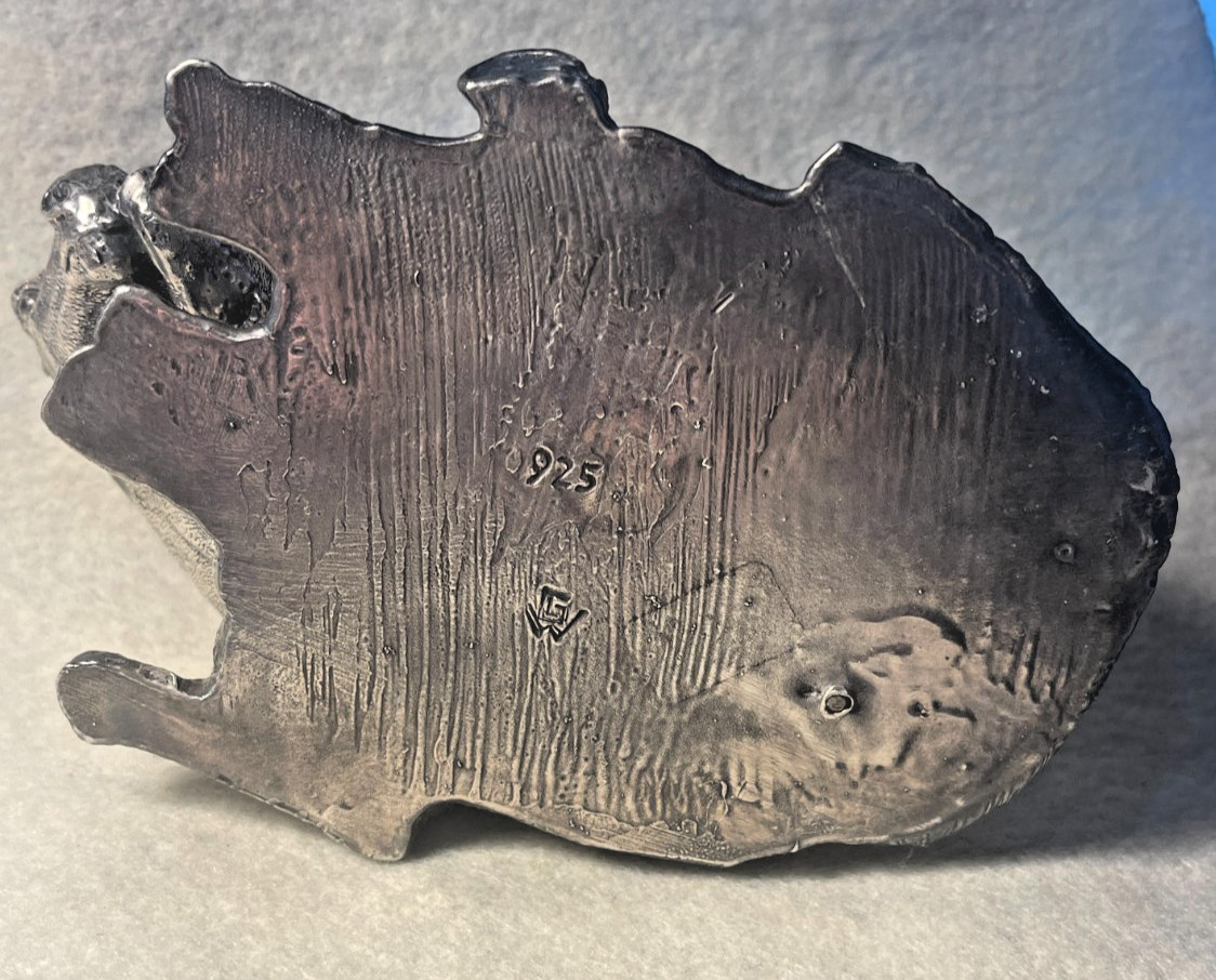 Vintage Sterling Silver 925 Mothers Love Horse & Colt Figure Marked 925 GW