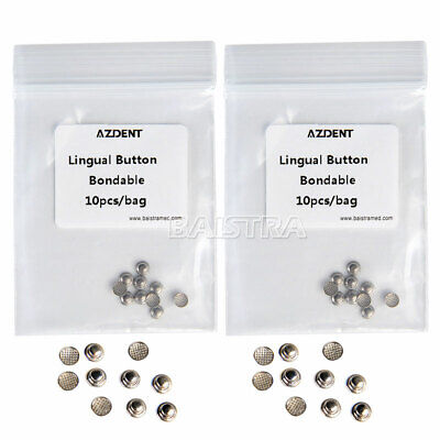 AZDENT Dental Orthodontic Lingual Button Bondable Round 10Pcs/Kit