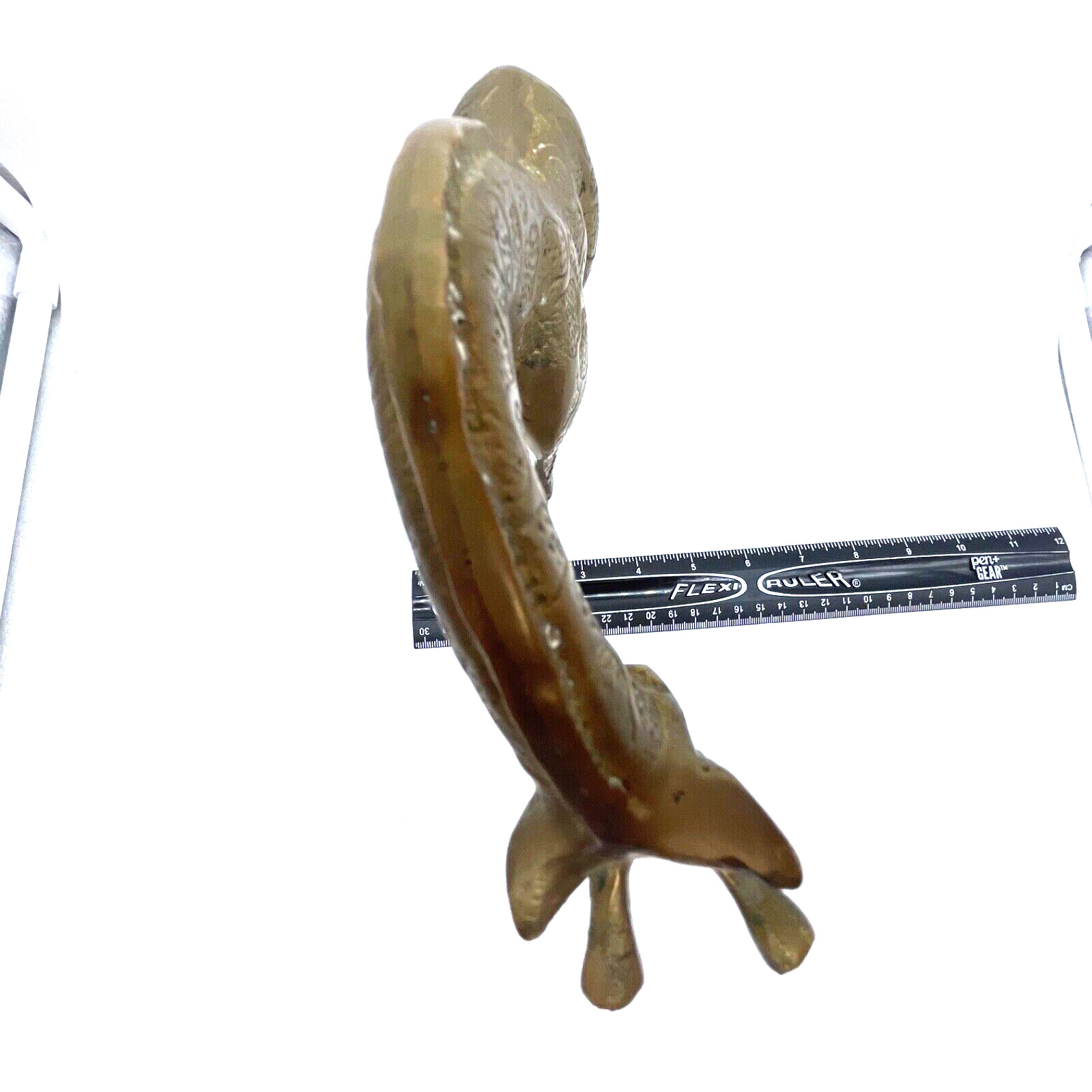 Vintage Mid Century Modern SOLID Brass Giraffe Figurine Statue 8" x 8" x 4"