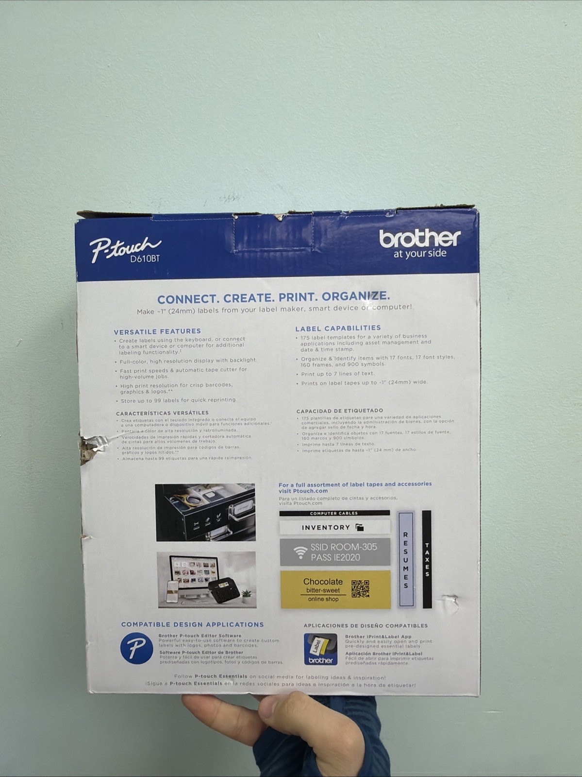 Brother P-Touch PTD610BT 10.2" x 4.8"x 12.6" 30 mm/s Print Speed Label Maker New
