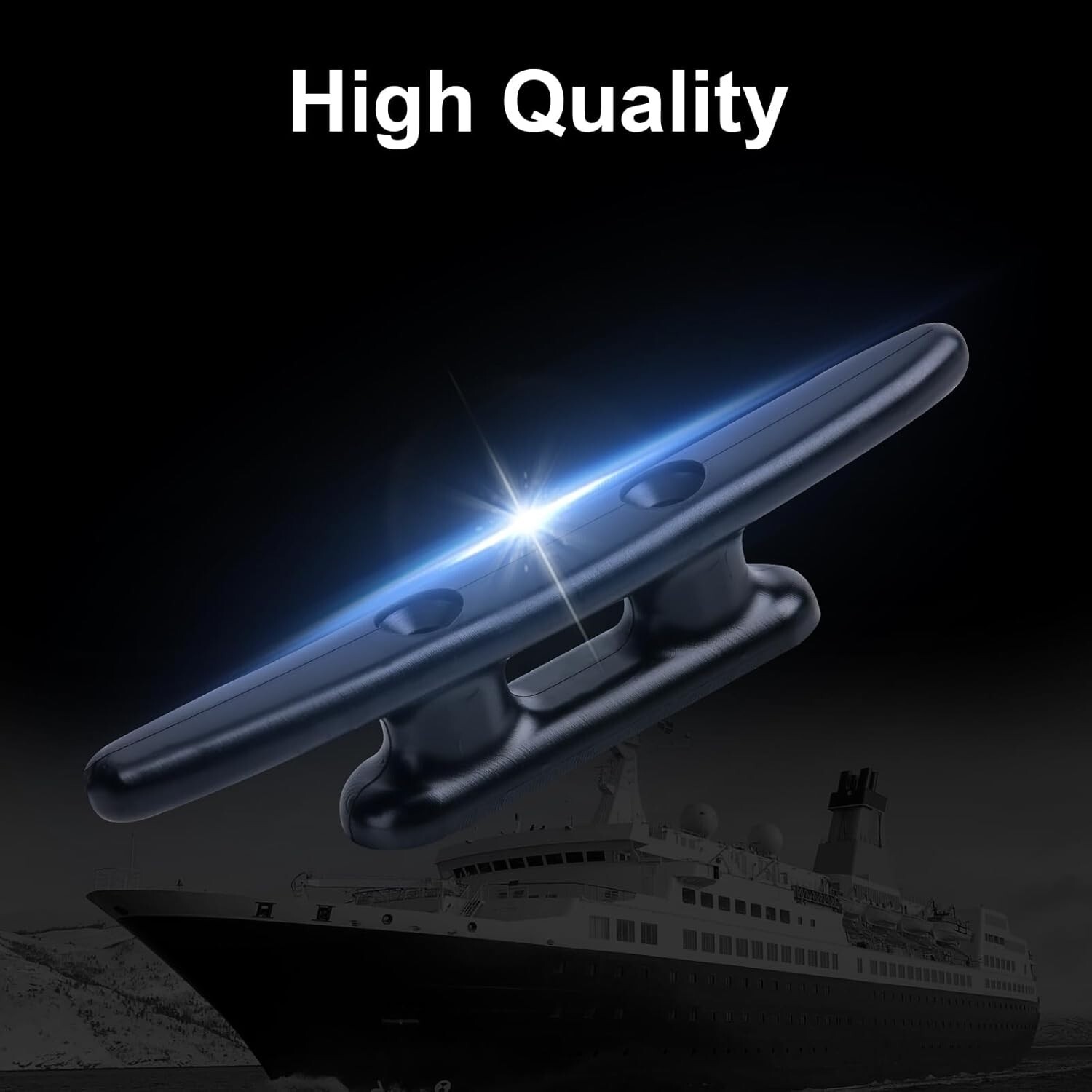 1 Pcs 8 inch Boat Cleat, Dock Cleat, Nylon, Kayak Rope Tie Cleat, Rope Cleat