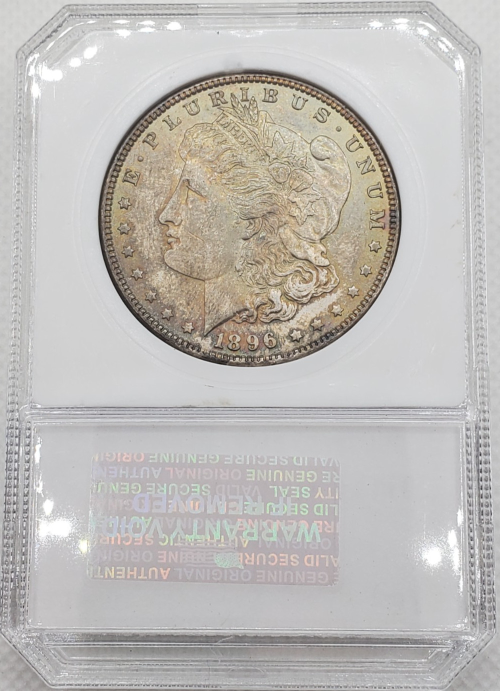 1896 Morgan Silver Dollar Rainbow Reverse