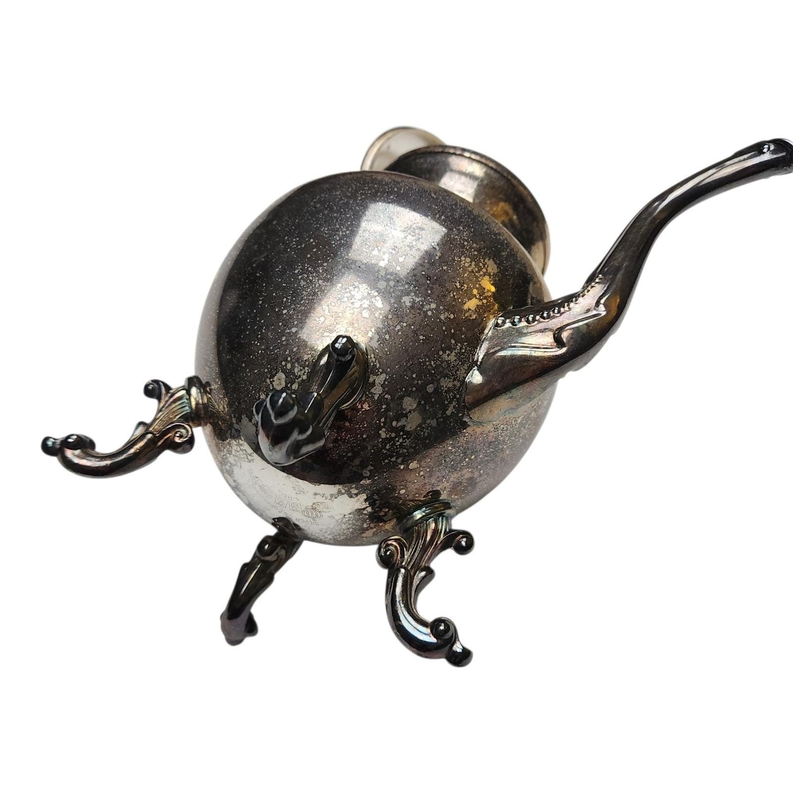 Birmingham Silver Company BSC Vintage Teapot Coffee Pot Silver on Copper