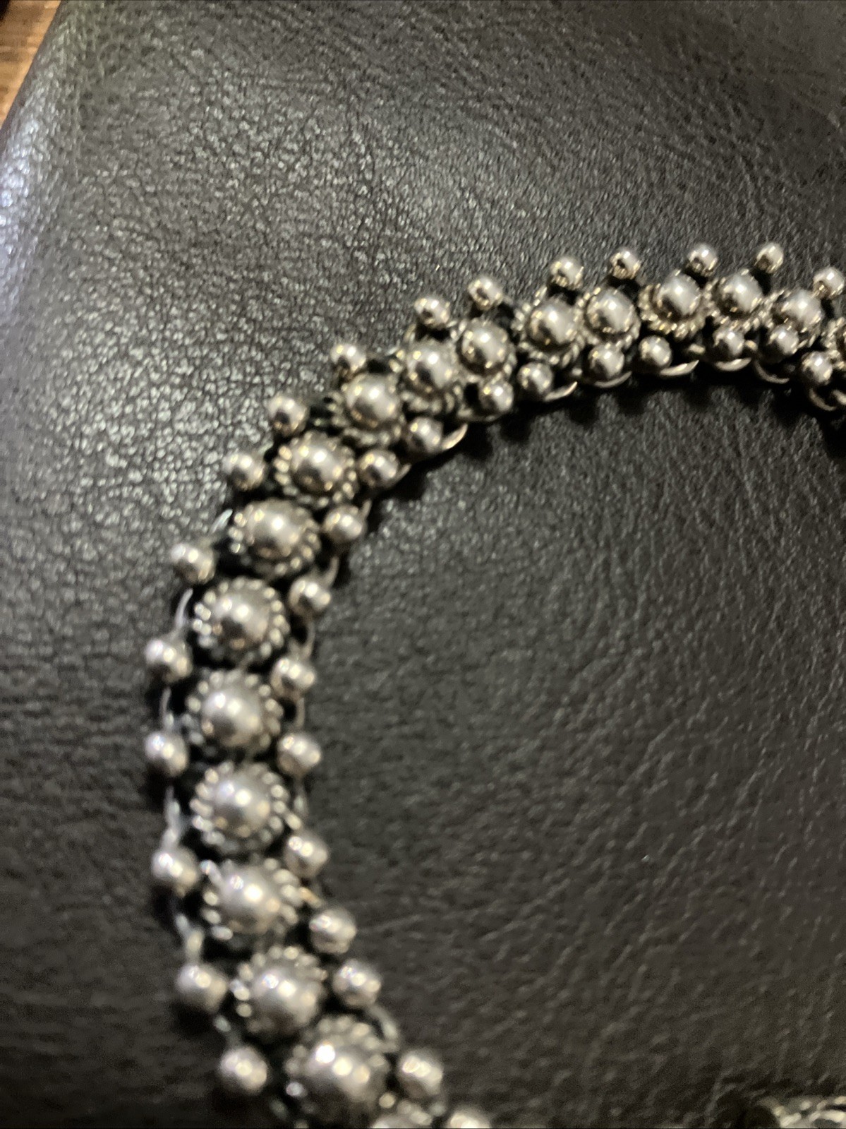 925 Sterling Silver Vintage Antique Finish Bracelet 42.7 Grams 7.6 Inches