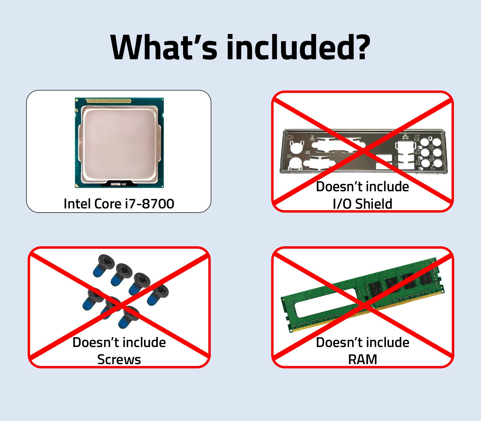 ASUS Prime B360M-A LGA 1151 mATX Motherboard w/ i7-8700 CPU No RAM & I/O Shield