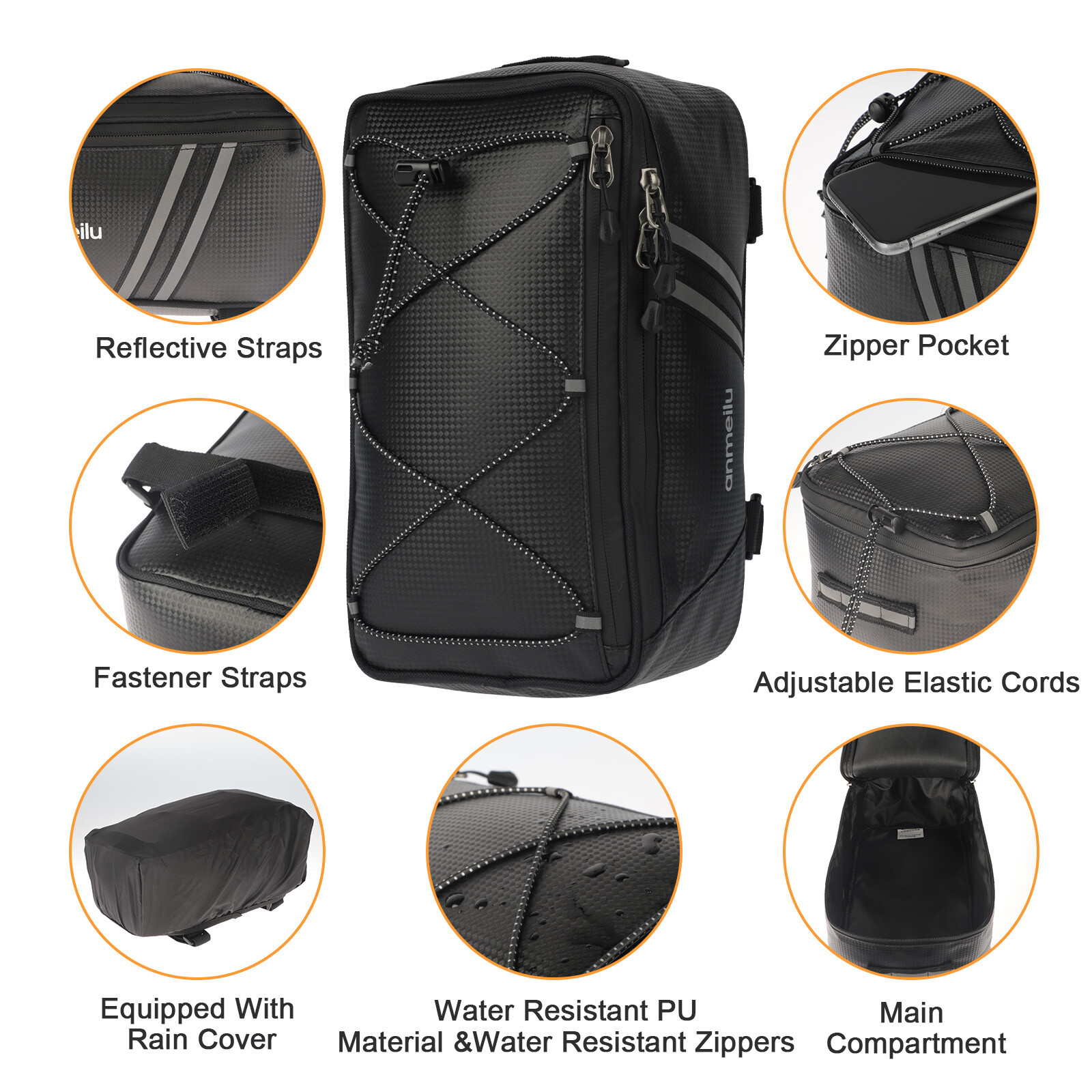 Waterproof Bicycle Rear Rack Seat Bag Bike Cycling Storage Pouch Trunk Pannier