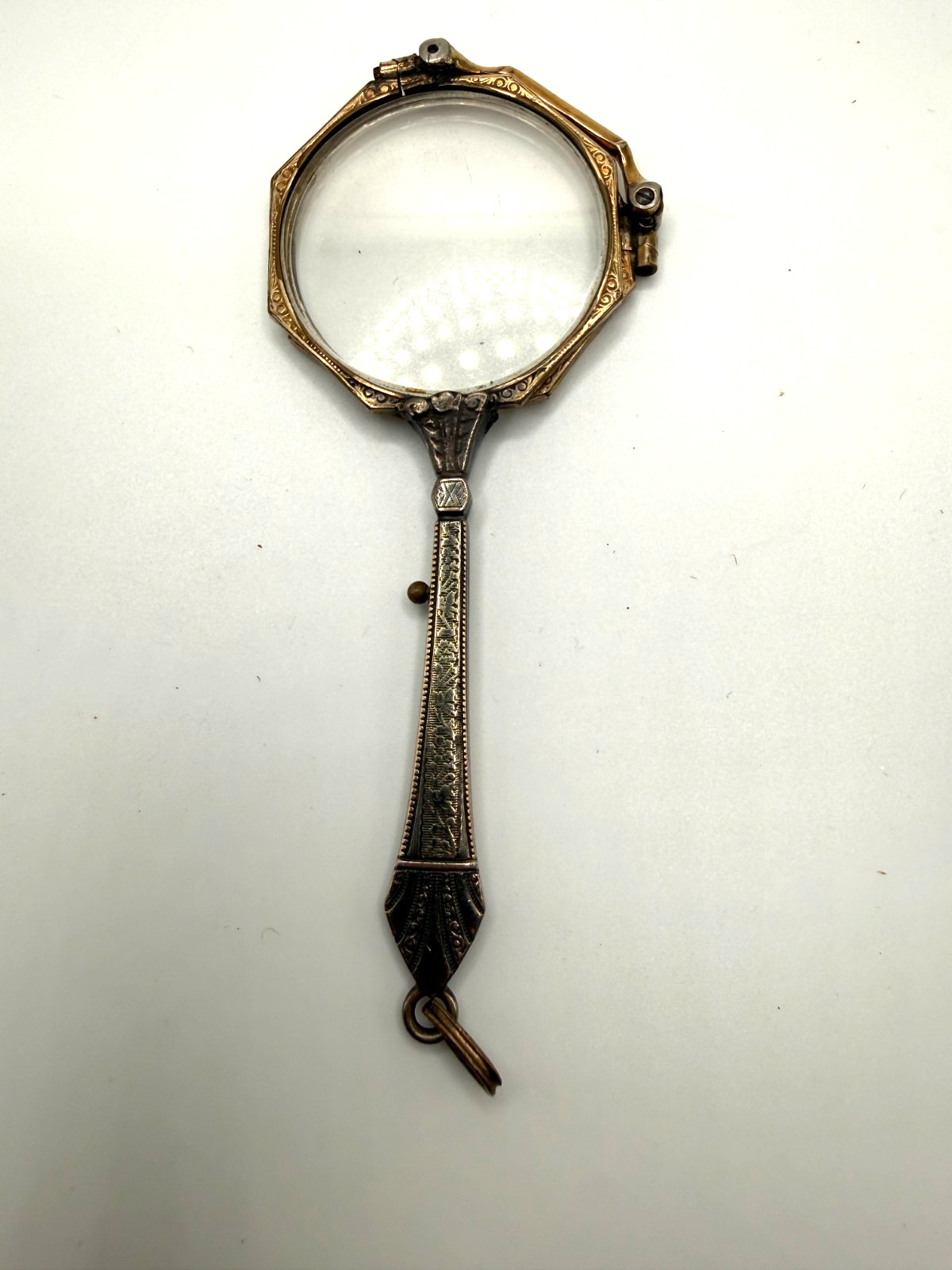 Antique Art Deco Folding Opera Lorgnette Glasses Beautifully Engraved