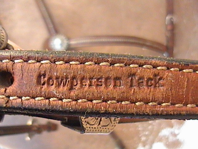 COWPERSON TACK SILVER STUD HORSE BRIDLE HEADSTALL & BREAST COLLAR FOR SADDLE