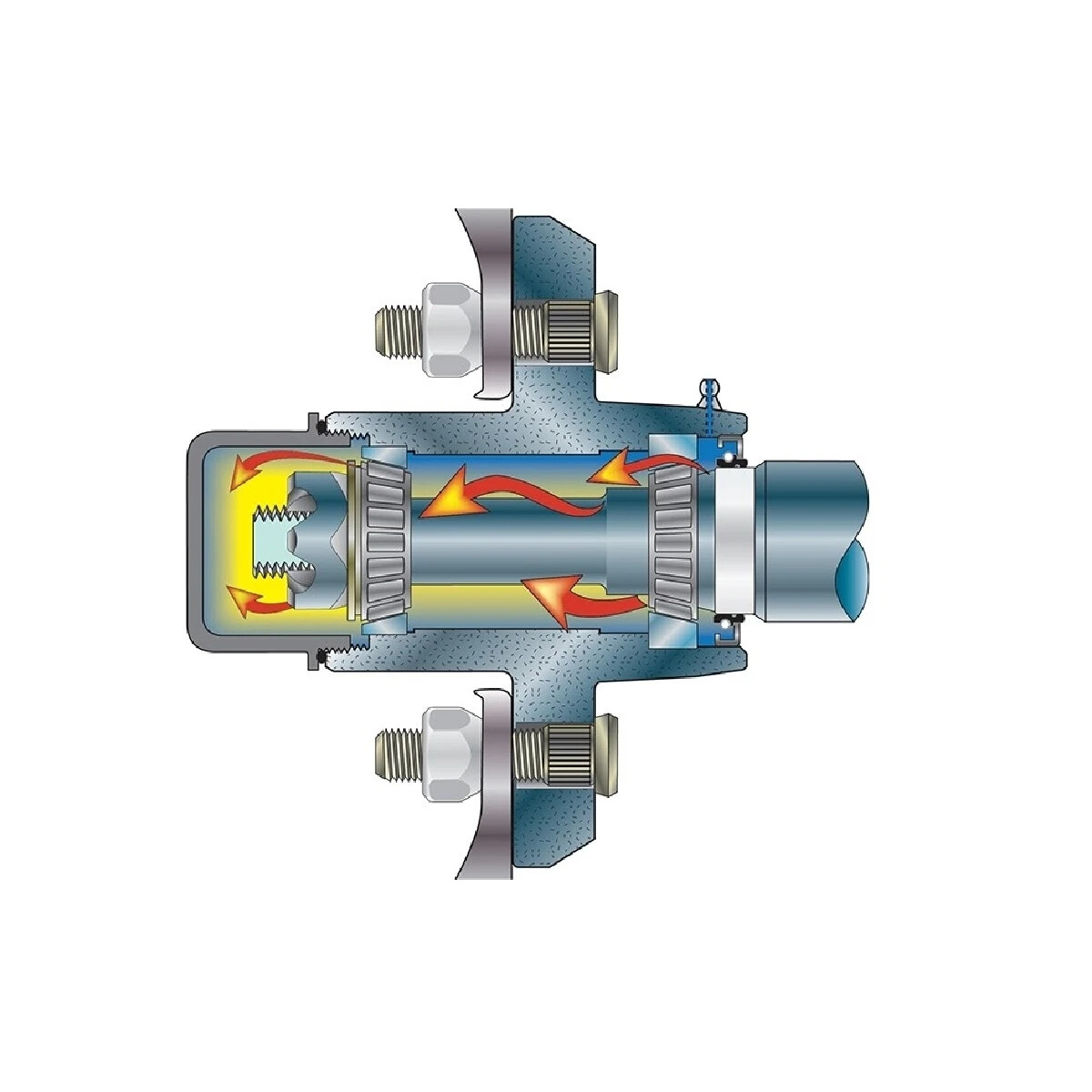 Dexter 81022 Vortex Wheel Hub Kit 5 on 4-1/2 in. bolt pattern Tie Down 81022