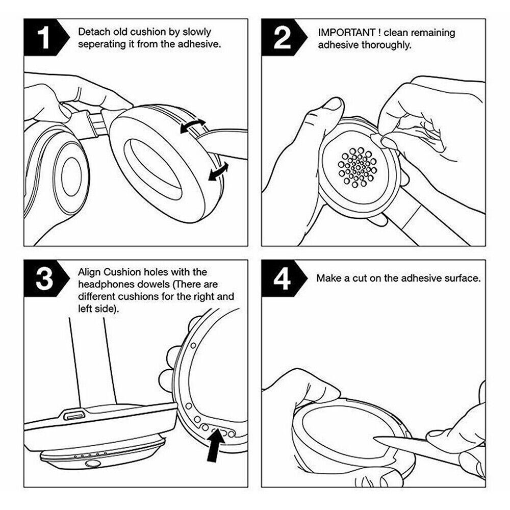 Professional Memory Foam Ear Pads Cushion For Beats Solo Pro Wireless Headphones