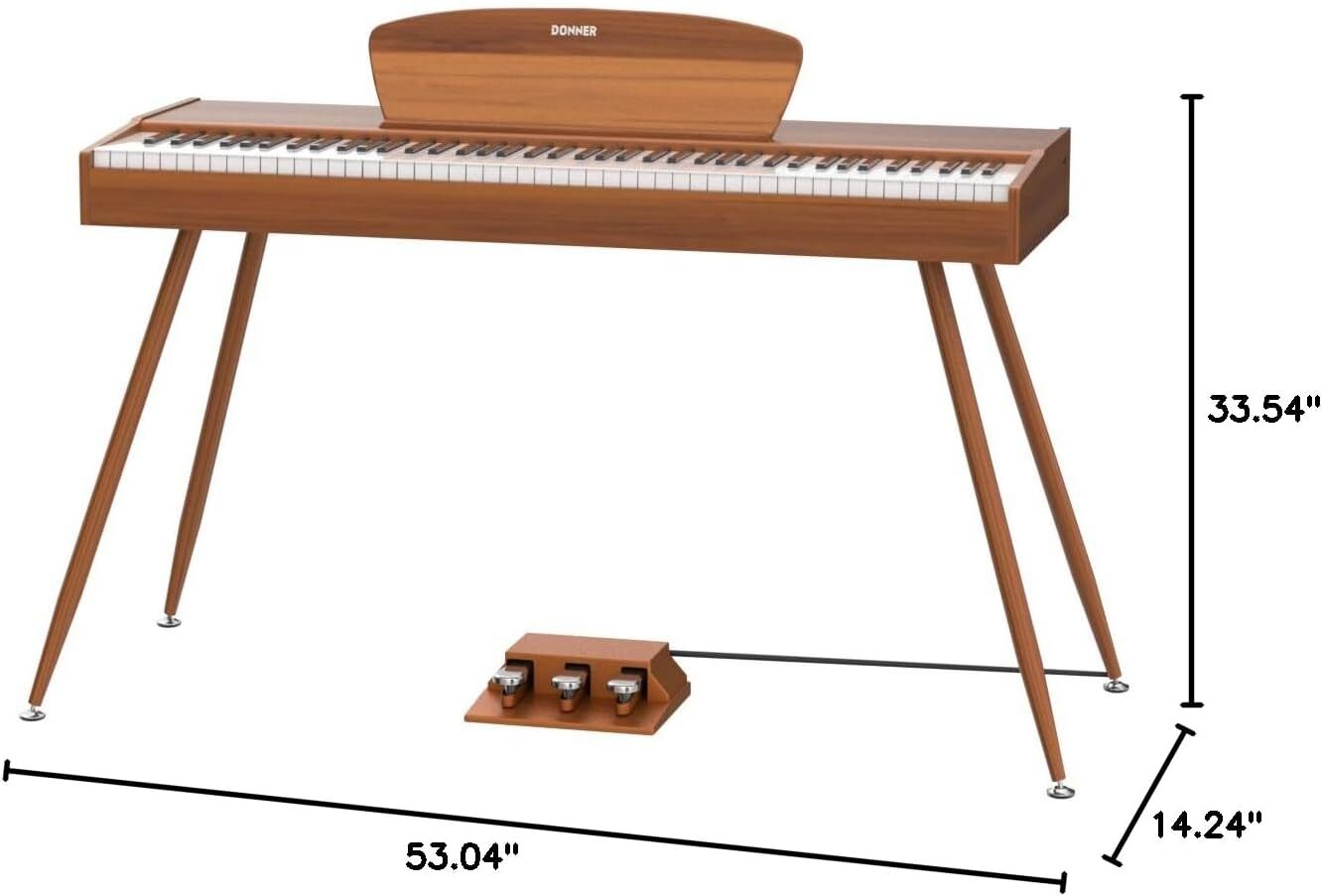 Donner DDP-80 Digital Piano Keyboard 88 Key Weighted Full-size Electric Piano
