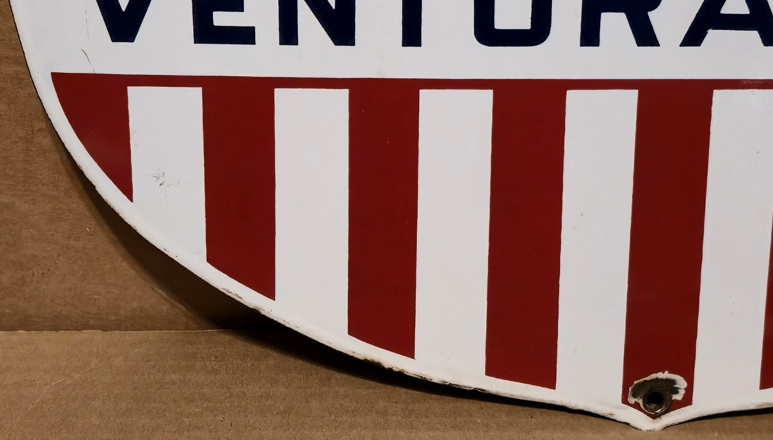 UNION TRUCK CO. VENTURA CALIF Porcelain Shield Sign - RARE!