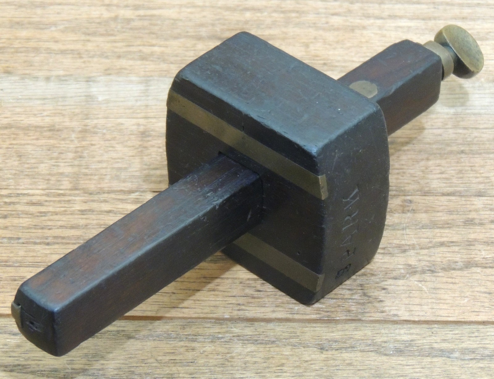 MARPLES & SONS SHEFFIELD ROSEWOOD/BRASS MORTISE GAUGE-ANTIQUE HAND TOOL-MARKING