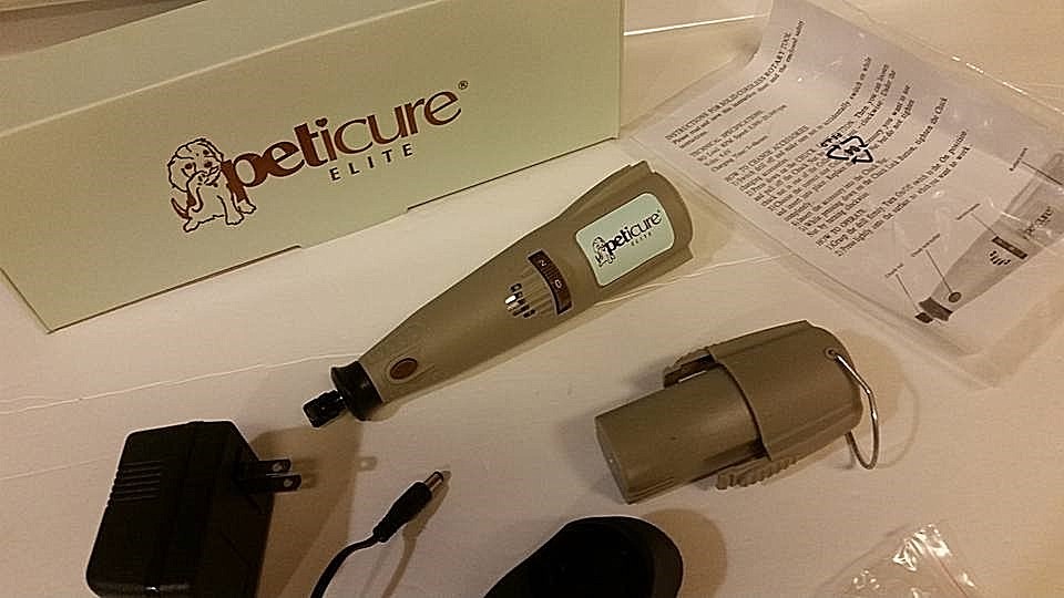 Peticure Elite Cordless 9.6v Pet Cat Dog Nail File Trimmer Grinder FREE SHIPPING
