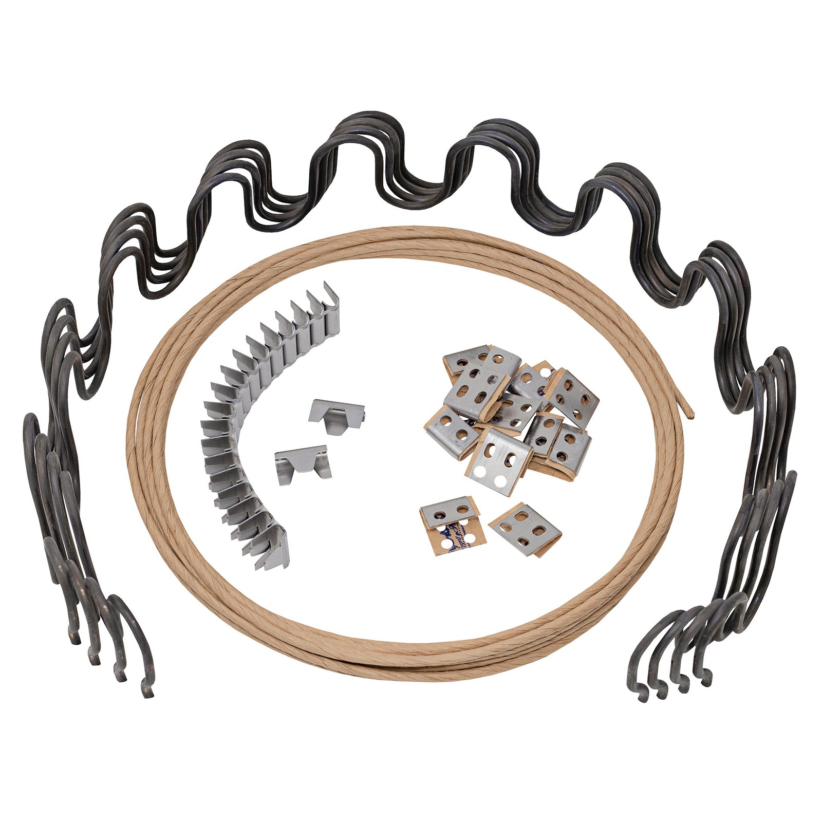 27" Upholstery Spring Replacement Kit- 4pk Springs, Clips, Wire w/ Instructions