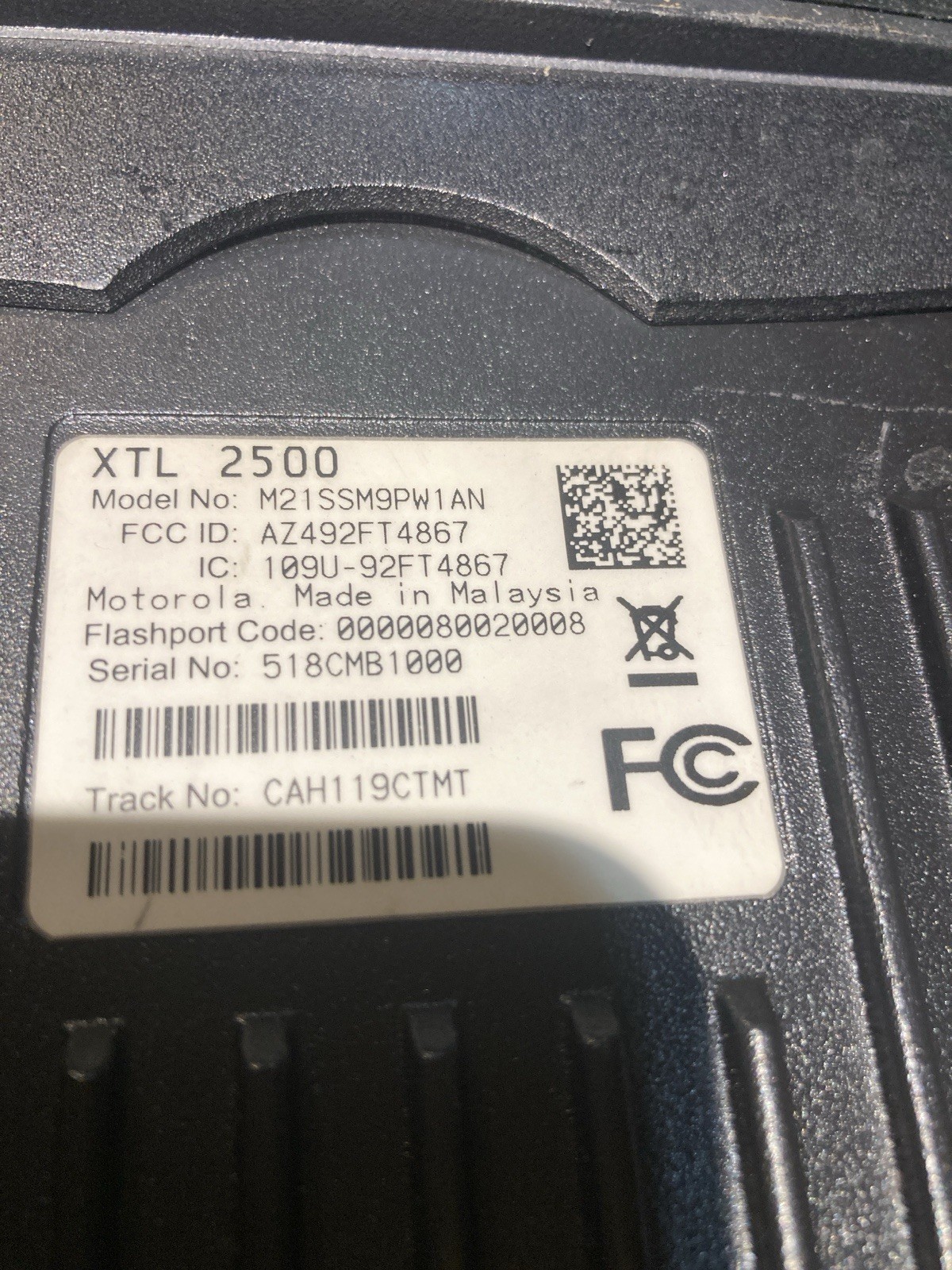 Motorola XTL2500 UHF 450-470 MHZ Transceiver GMRS