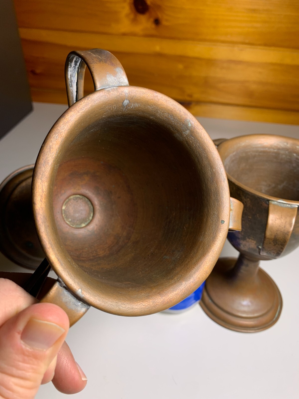 Antique Vintage Copper Cup Mug Chalice Goblet Medieval Renaissance Gothic Knight