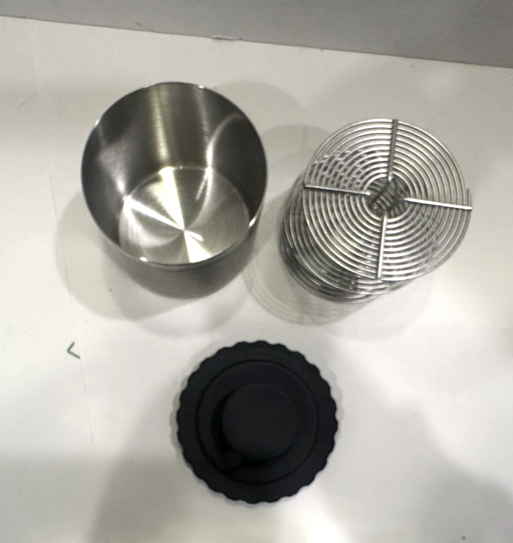 Film Developing Tank, 35mm Film Reels, Stainless Steel w/Rubber Top