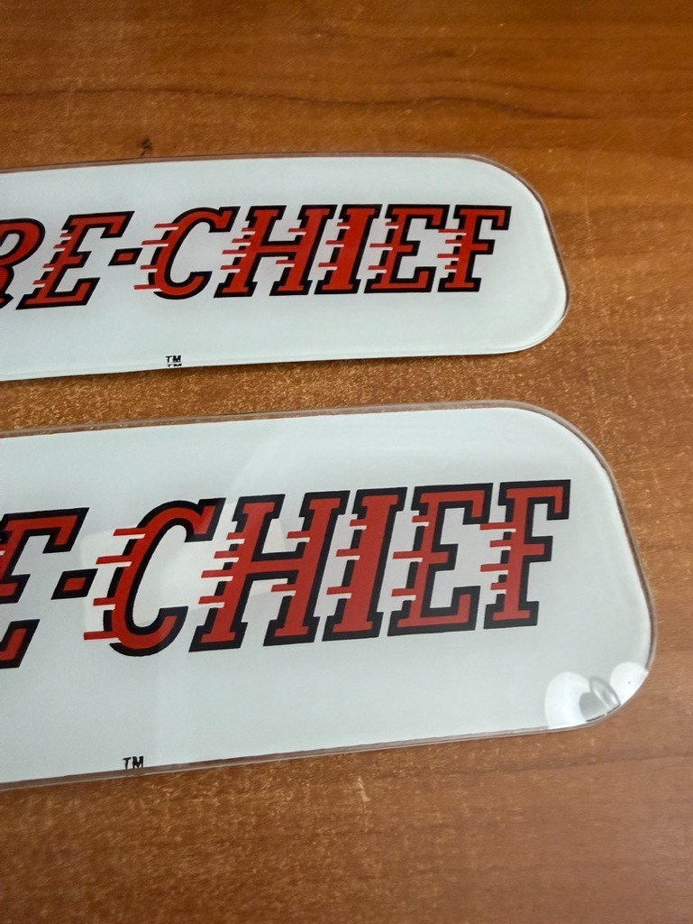 Fire chief gasoline Repro glass display 10 inch Advertising