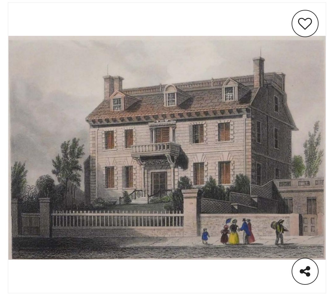 J. H. Hinton (British, 1791 - 1873)  Hancock House, Boston