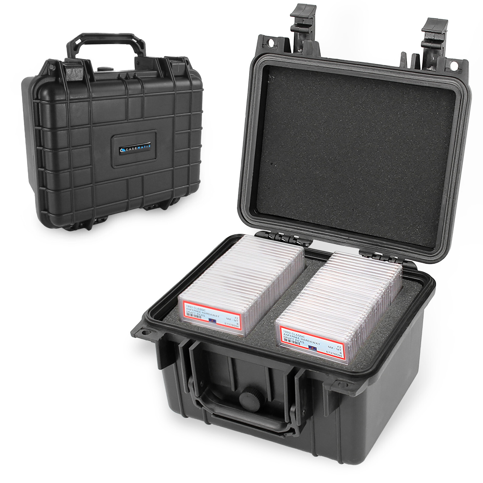 CM Graded Card Case Storage Box for 40 Graded Sports Trading Cards, Waterproof