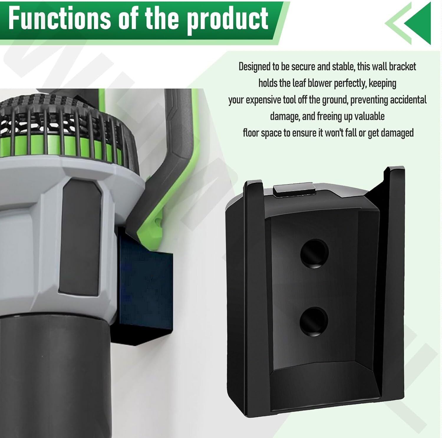 Compact Wall Mount Bracket Fits Organized Fits EGO 765 Fits Leaf Blower Storage